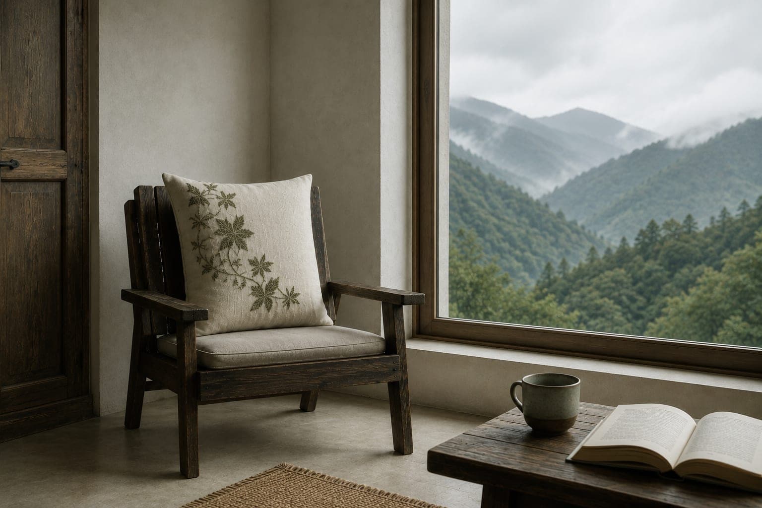 Monsoon afternoon · moss on cream